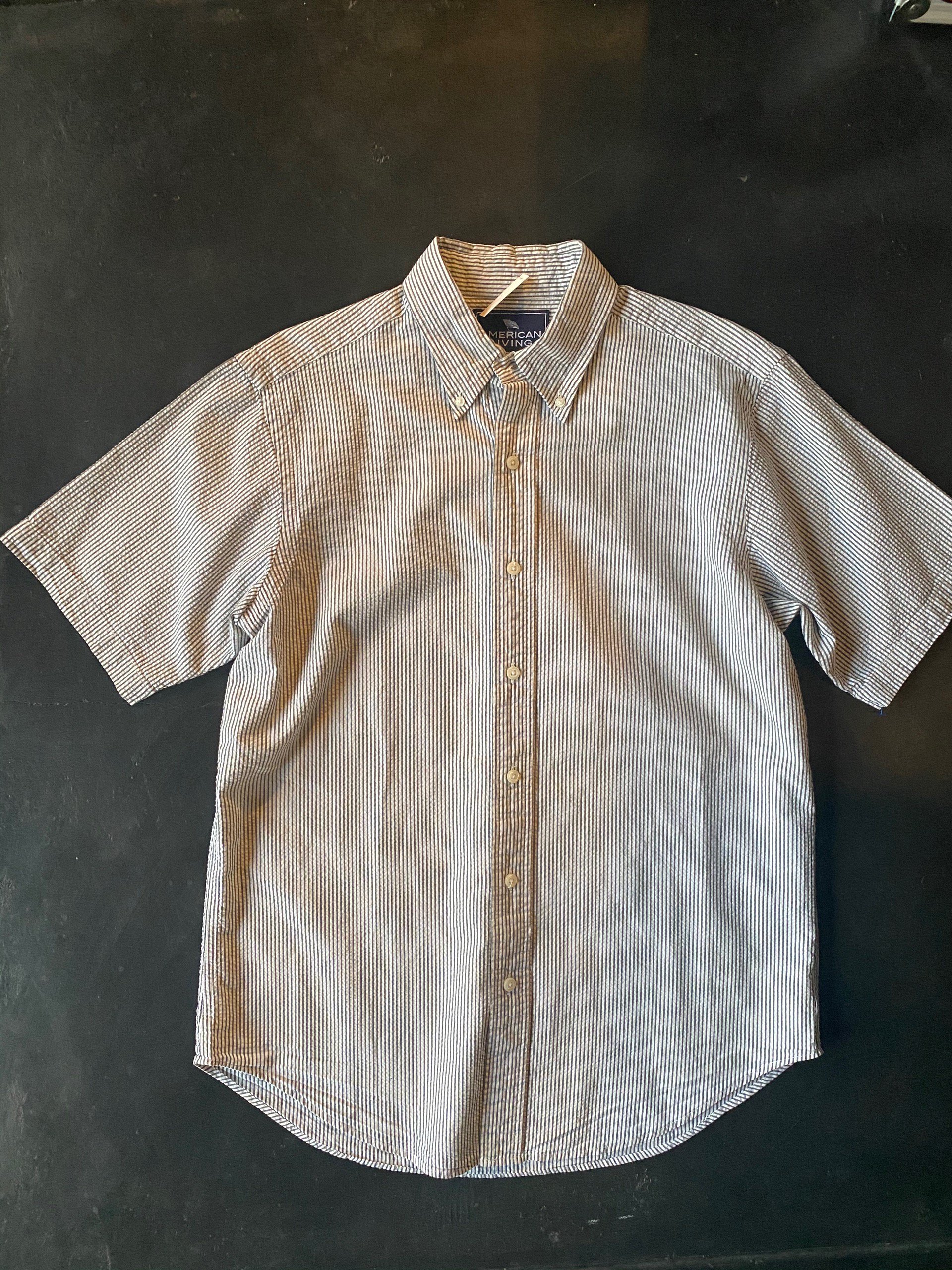 Used Strips Cotton Shirts Men's M but looks L