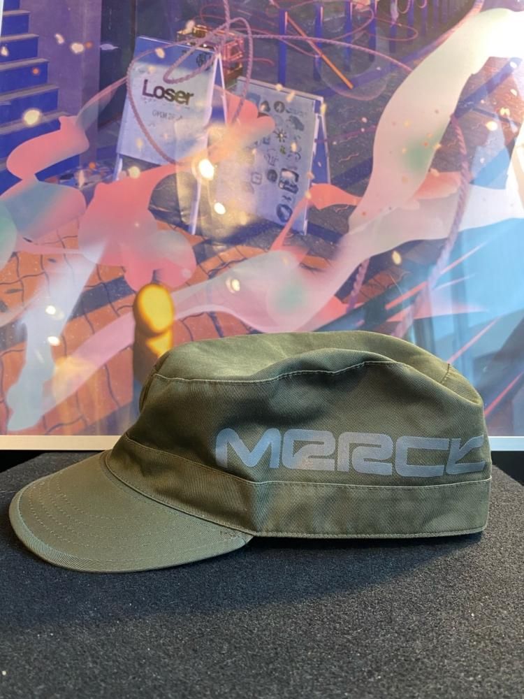 Merck -vintage- Cotton Army Cap Used XL