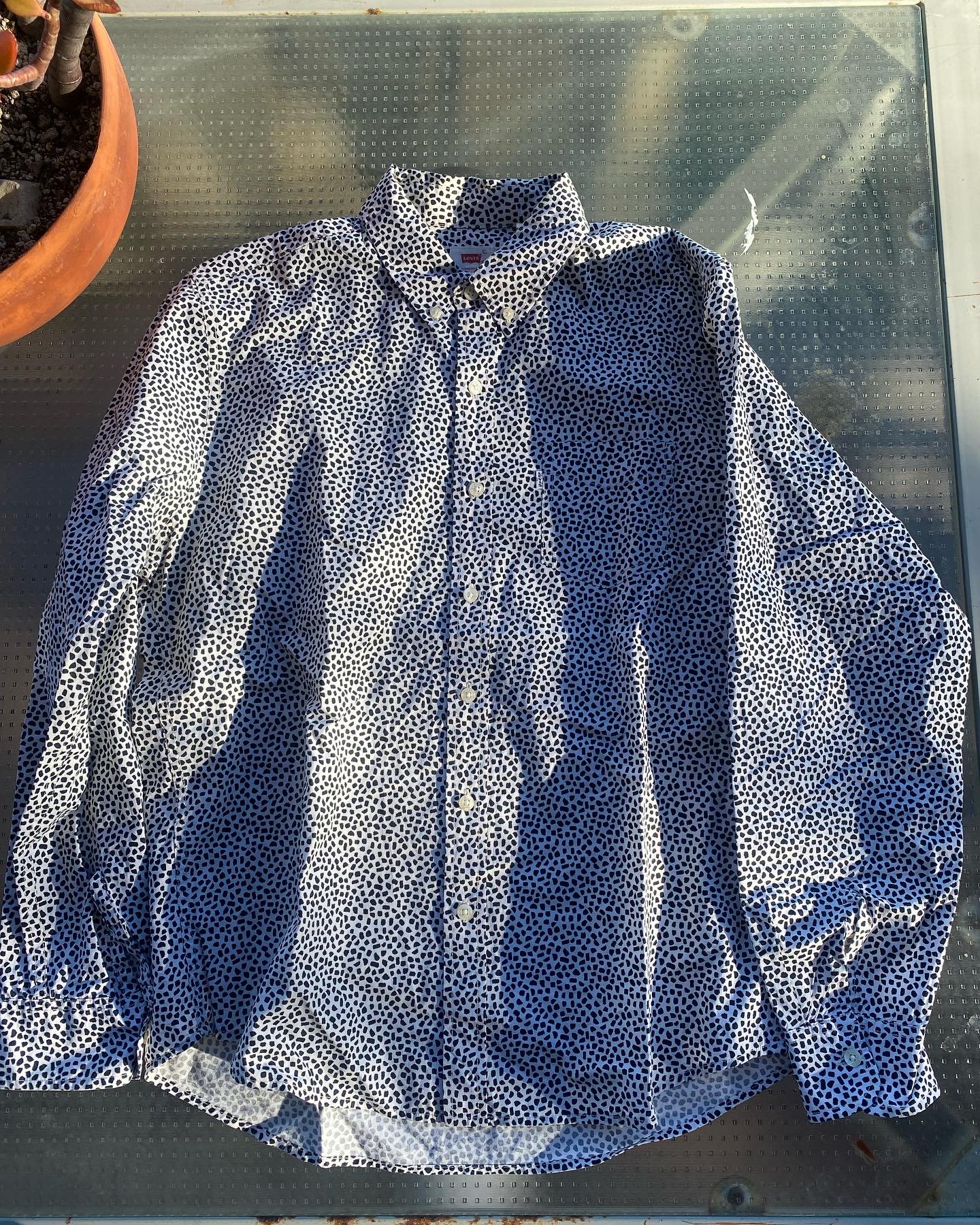Levi's Cotton 柄shirts L/S used 