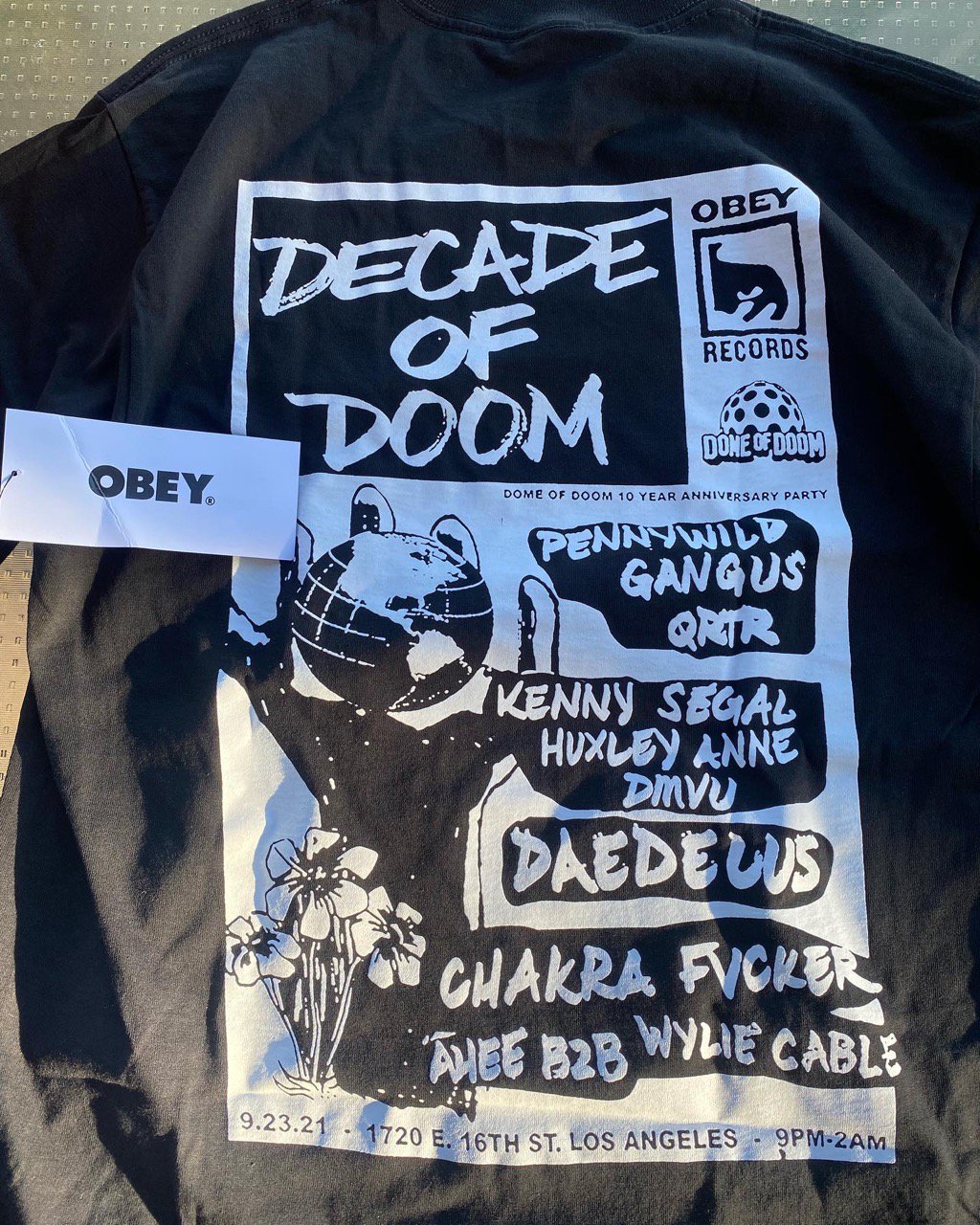 Dome of doom T shirts / Collaboration with Obey -new-