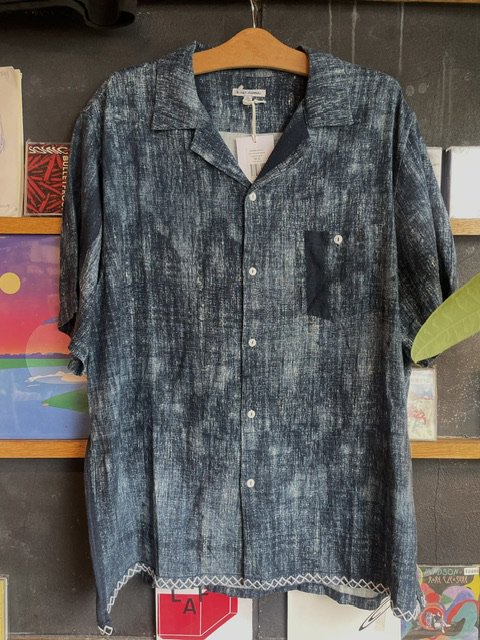 indigo cotton rayon s/s shirts / new 2XL 