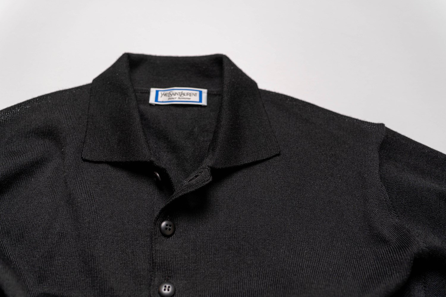 Yves Saint Laurent LS Knit Polo 90s DEAD STOCK