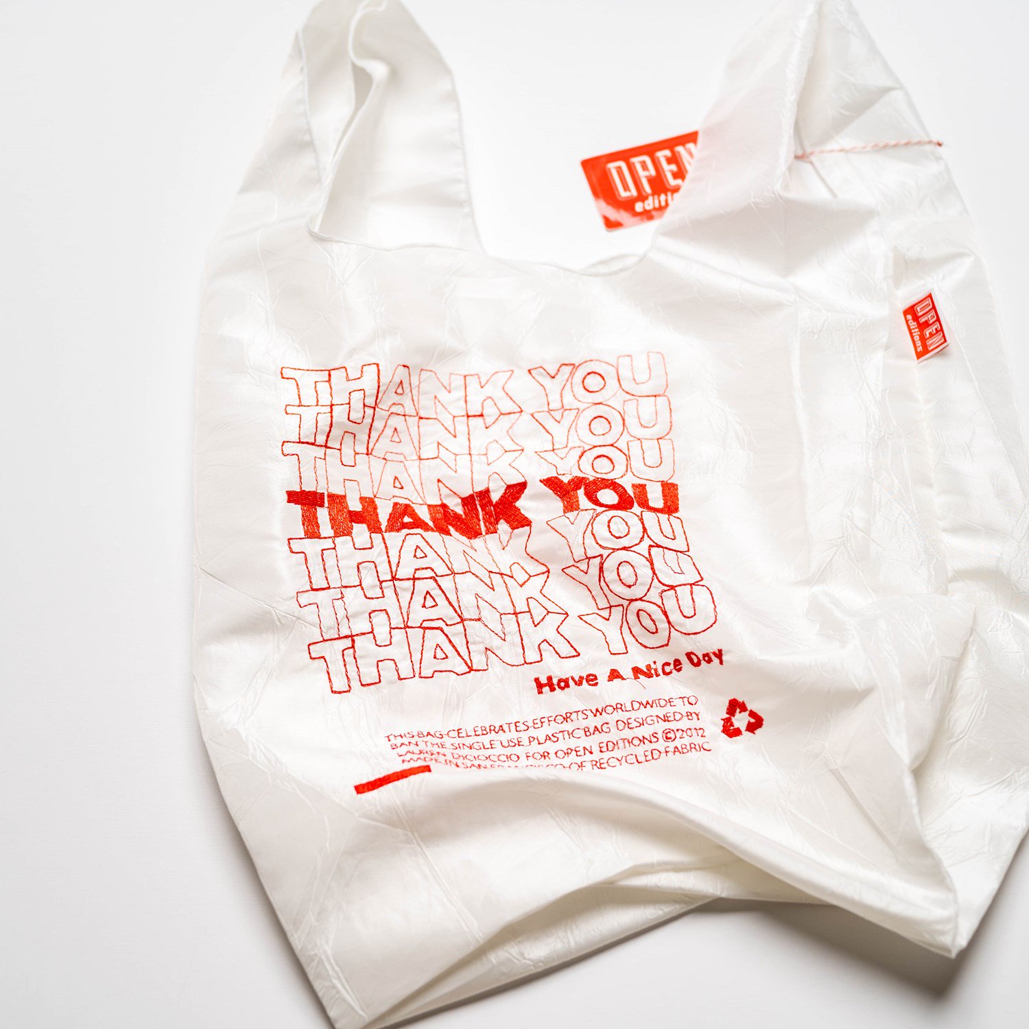 OPEN EDITIONS Thank you Tote Red