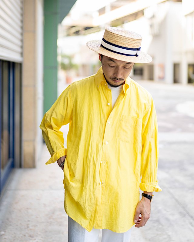 KAPTAIN SUNSHINE Polocollar Shirt Sun Yellow