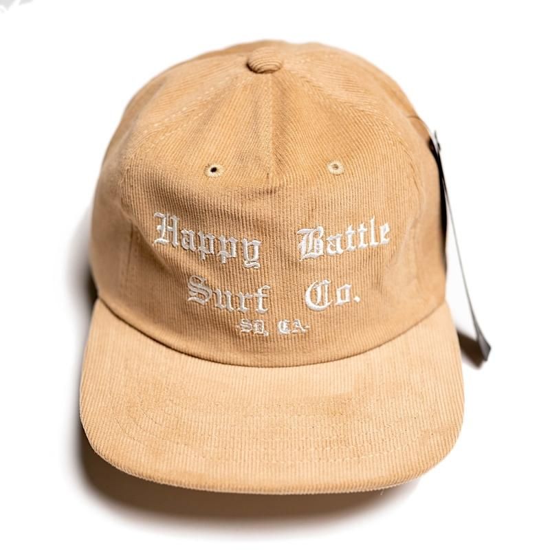 HAPPY BATTLE CORDUROY HAT BEIGE