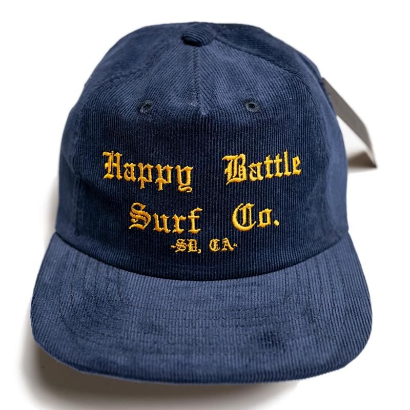 HAPPY BATTLE CORDUROY HAT NAVY