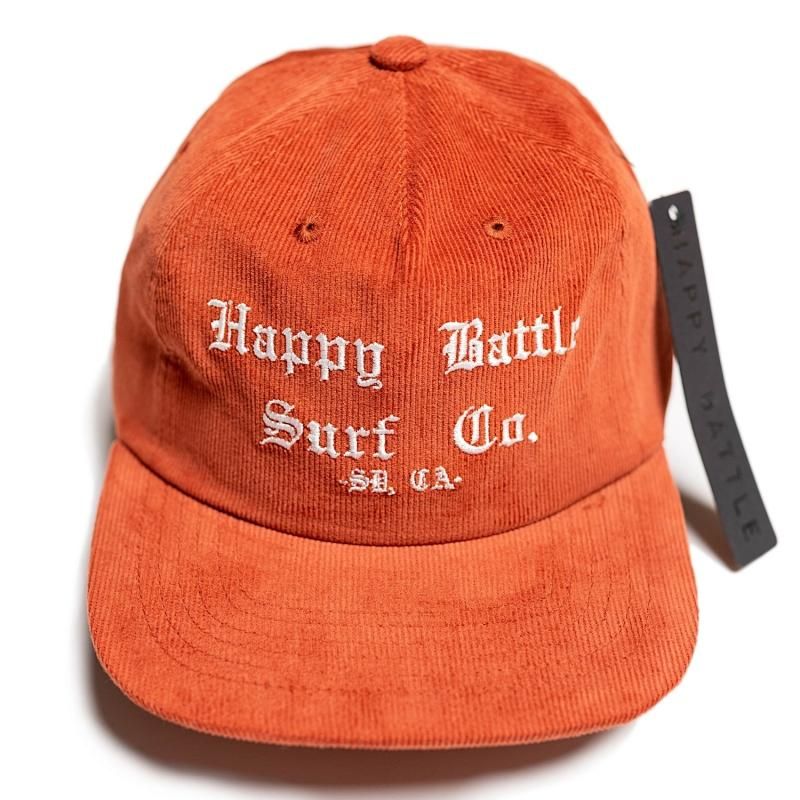 HAPPY BATTLE CORDUROY HAT RED