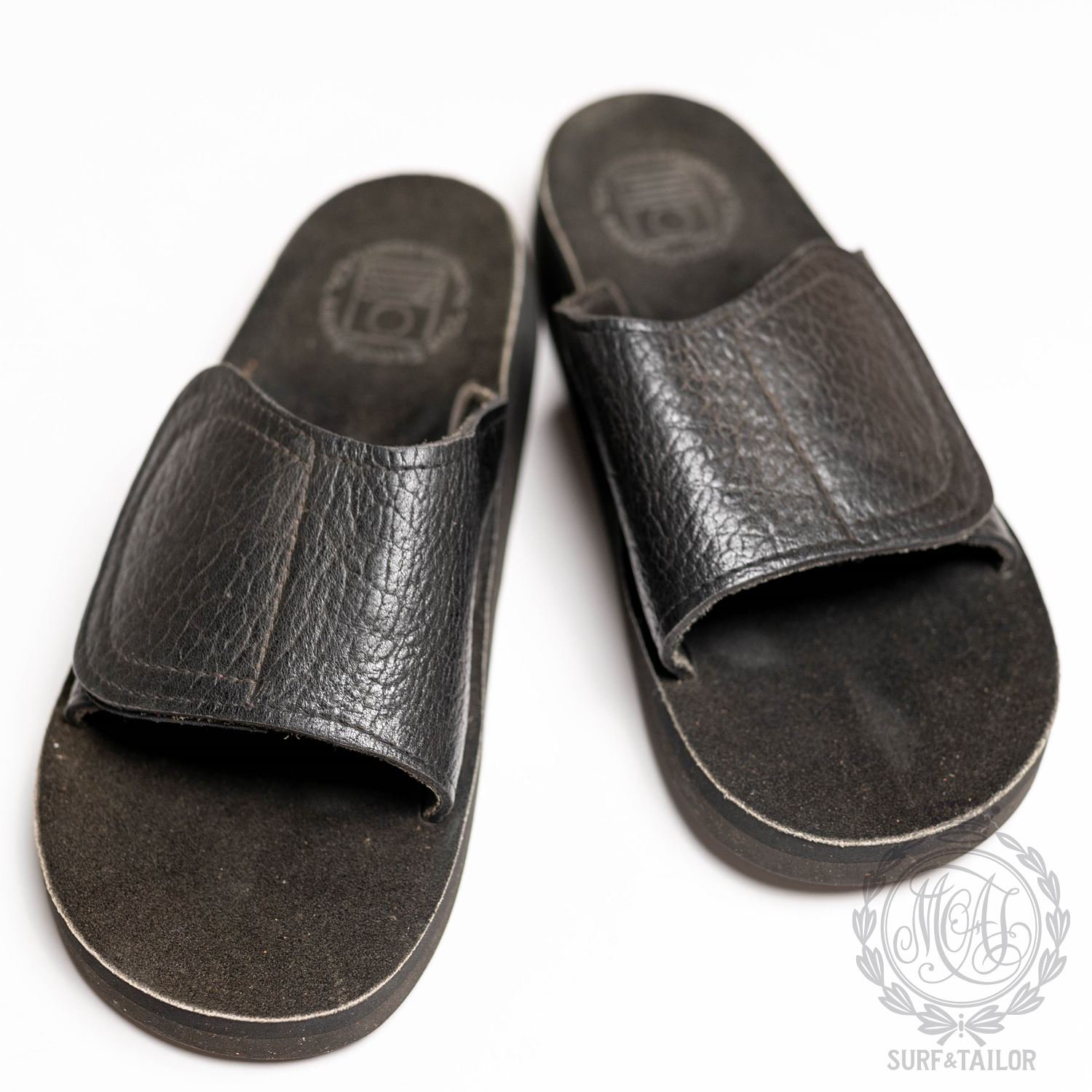 The Sandalman サンダルマン VELCRO WEDGE SLIDE ブラック