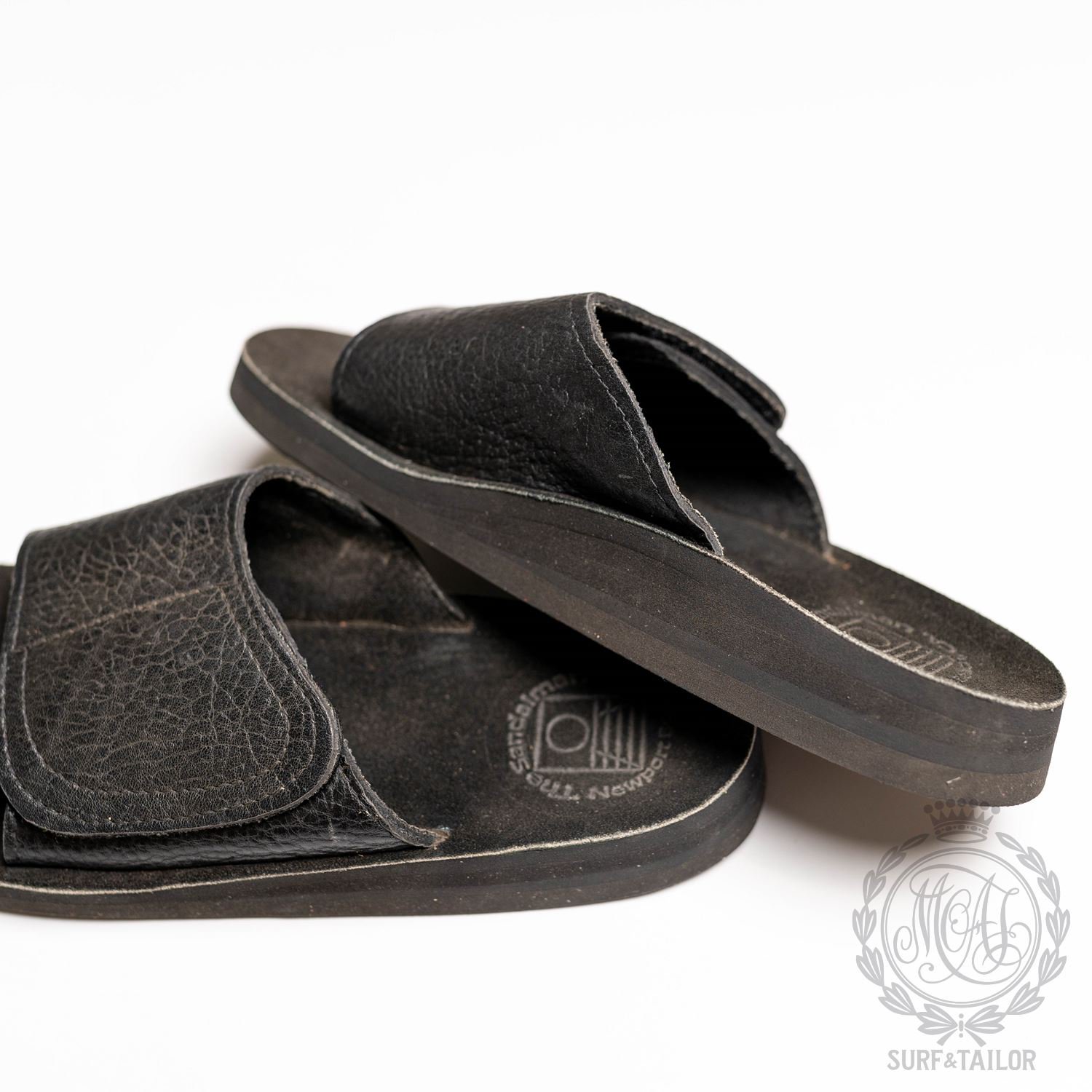 The Sandalman サンダルマン VELCRO WEDGE SLIDE ブラック