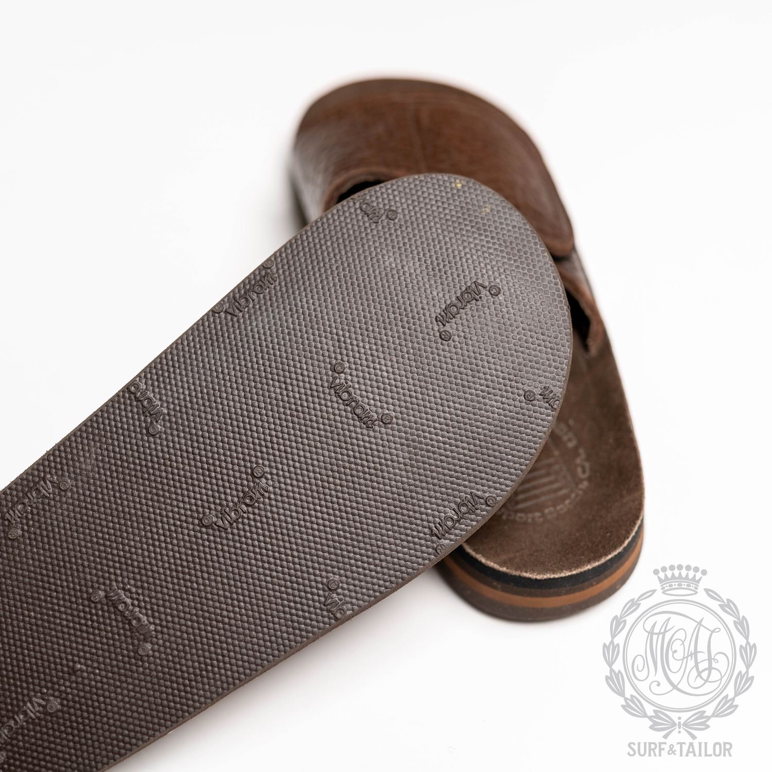 The Sandalman サンダルマン VELCRO WEDGE SLIDE ブラウン