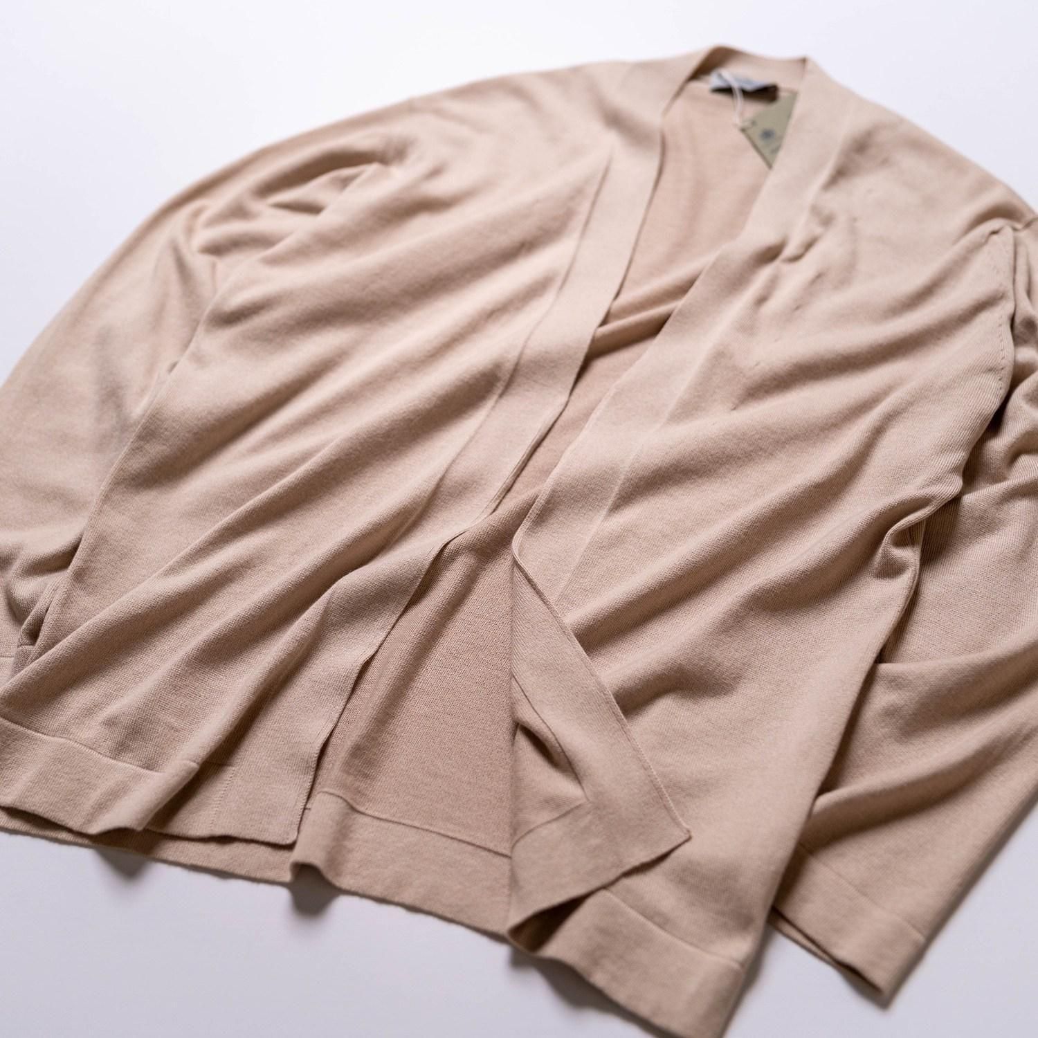 JOHN SMEDLEY 24G ボタンレス カーディガン Almond