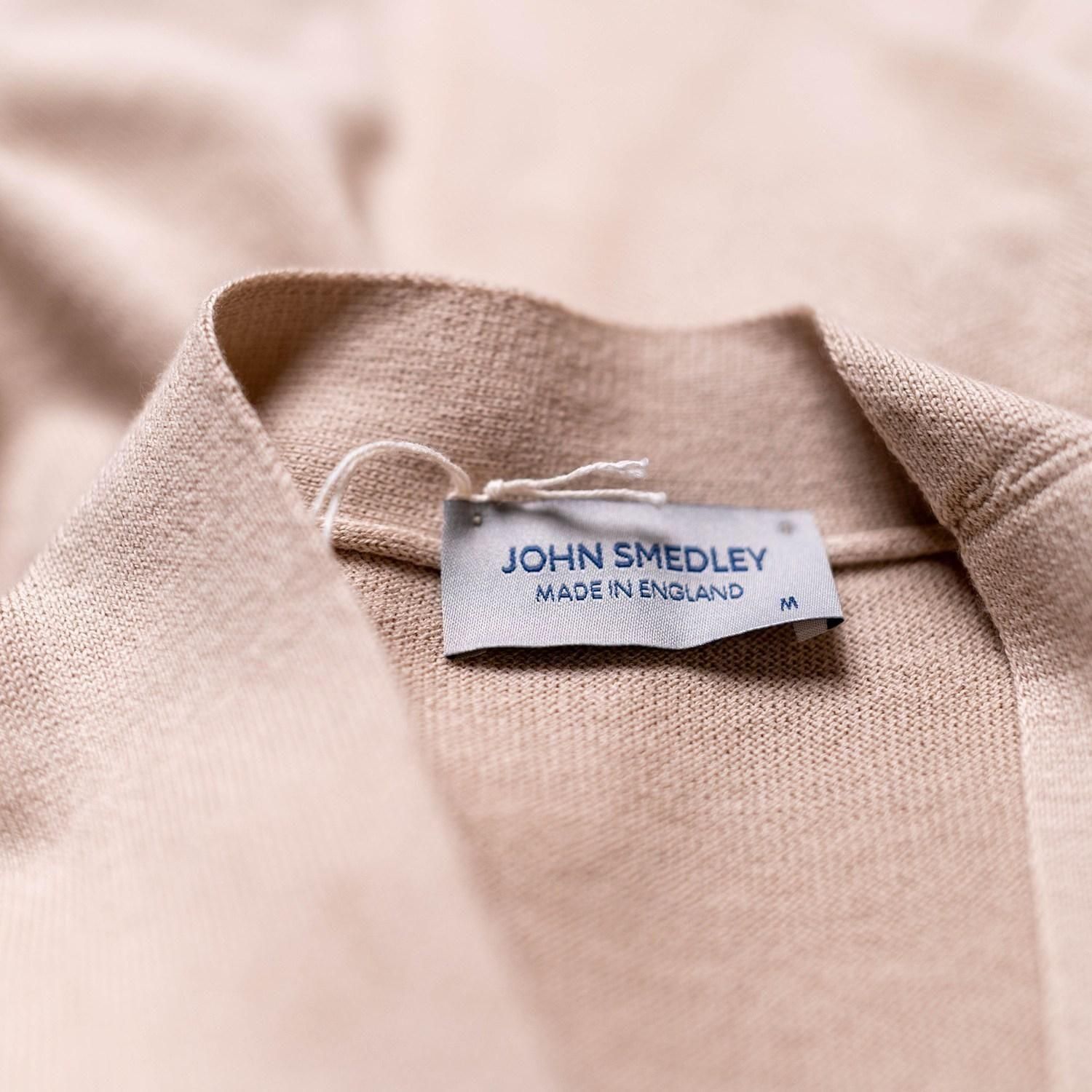 JOHN SMEDLEY 24G ボタンレス カーディガン Almond
