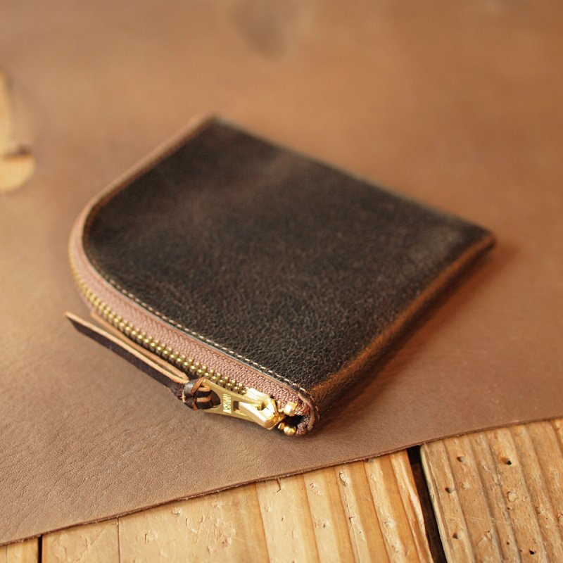 ANCHOR BRIDGE アンカーブリッジ　ホースレザー　ZIP-WALLET　チョコ