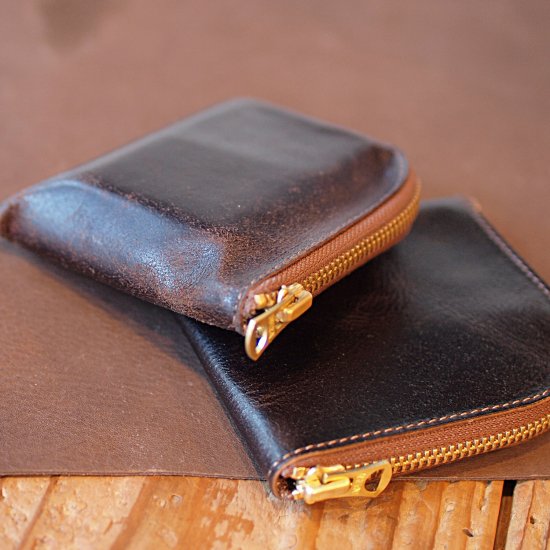 ANCHOR BRIDGE アンカーブリッジ　ホースレザー　ZIP-WALLET　チョコ