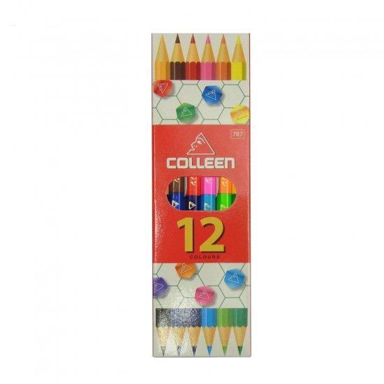 コーリン鉛筆 787六角色鉛筆 6本12色