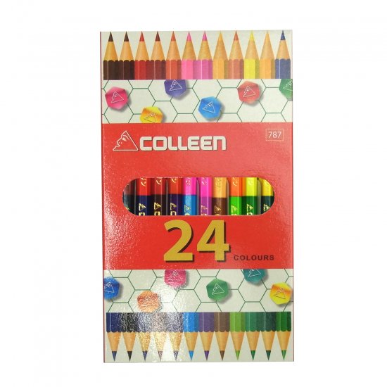 コーリン鉛筆 787六角色鉛筆 12本24色
