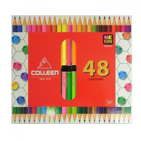 コーリン鉛筆 787六角色鉛筆 24本48色