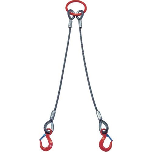 2本吊 ワイヤスリング ワイヤ径12mm 基本使用荷重1.2T用 有効リーチ5.0