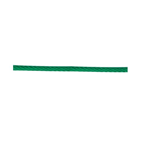 ビニール被覆ワイヤ 6X24G/O 径12～14mm 長さ200m 透明緑色【道具屋