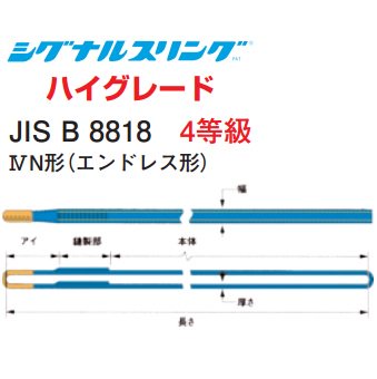 シグナルスリング ハイグレード SG4N エンドレス形幅50mm 長さ3m【道具