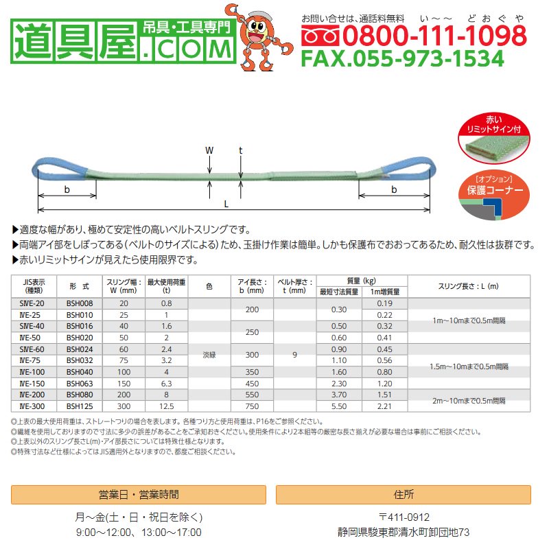 世界の人気ブランド TRUSCO ベルトスリング JIS3等級 両端アイ形 100mmX8.0m G10080 r20 s9-831 