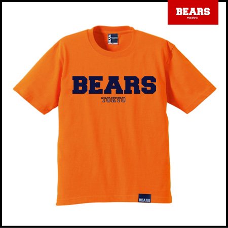 ■ BEARS TOKYO Tシャツ BEARS TOKYO LOGO-TEE (ベアーズトウキョウロゴＴ) オレンジ