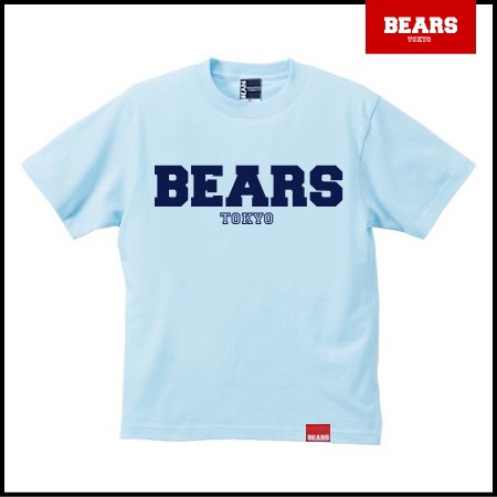 ■ BEARS TOKYO Tシャツ BEARS TOKYO LOGO-TEE (ベアーズトウキョウロゴＴ) ライトブルー