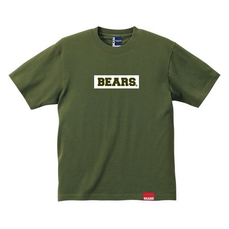 ■ BEARS TOKYO Tシャツ BEARS BOX LOGO (ベアーズボックスロゴ) カーキ