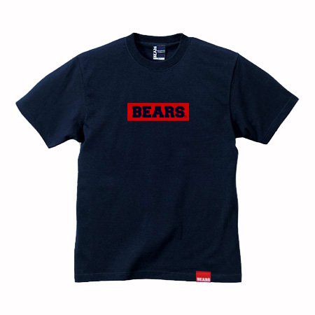 ■ BEARS TOKYO Tシャツ BEARS BOX LOGO (ベアーズボックスロゴ) ネイビー×レッド