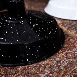 NL SPECKLED CLASSIC ENAMEL SHADE BLACK w white speckles