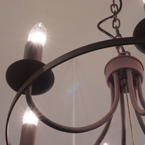 CIRCLE CHANDELIER シャンデリア 照明 6灯 LED対応 高さ調節可能