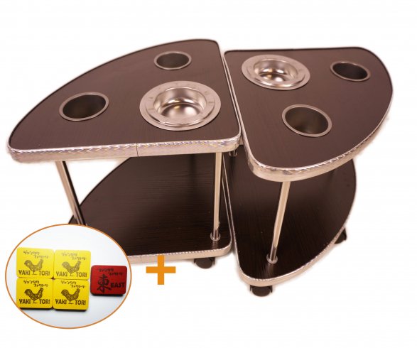 全自動麻雀卓に最適 MJ-REVOシリーズ 座卓用サイドテーブル2脚セット 