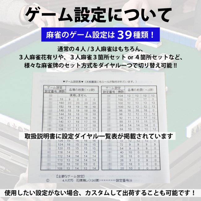 点数表示 全自動麻雀卓 MJ-REVO Smart 28ミリ牌 3年保証 - 全自動麻雀卓の通信販売｜ジャンタクファクトリー