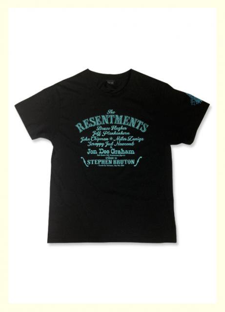 CAFE GOATEEBRAVE The Resentments TEE / BLACKTURQUOISE (DEAD STOCK)