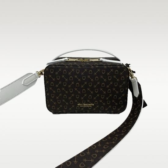 SALE】【WHY BROWNS】ボックスクロスボディバッグ〈ホワイ
