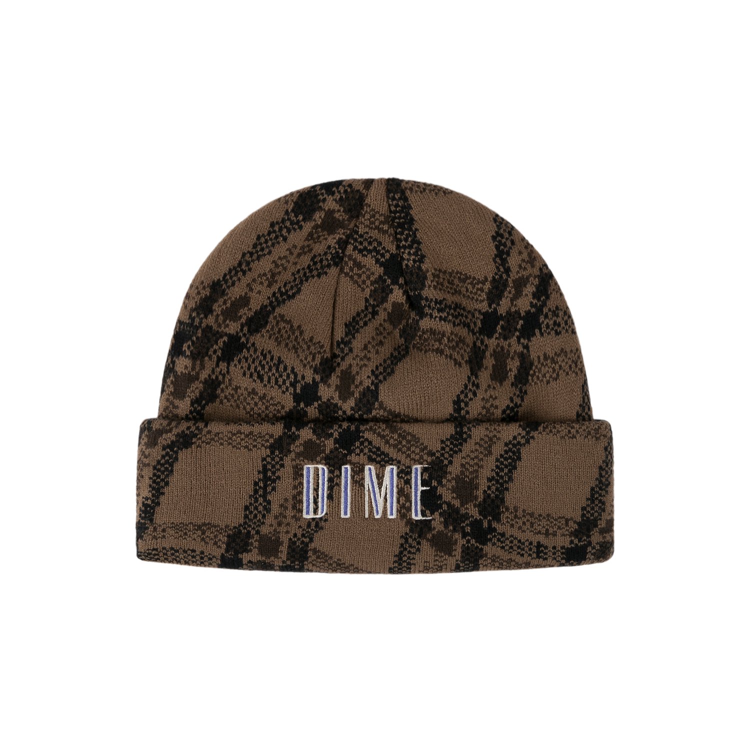 DIME<br>WAVY PLAID CUFF BEANIE<br>