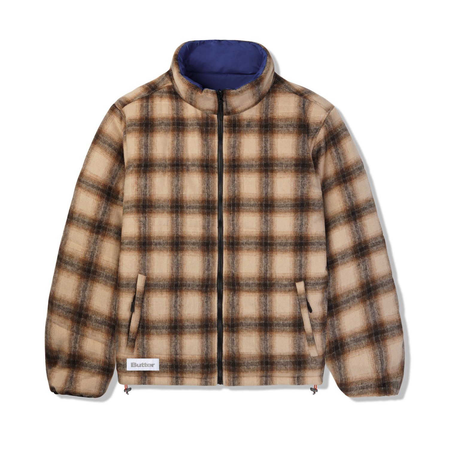 BUTTER GOODS<br>Reversible Plaid Puffer Jacket<br>