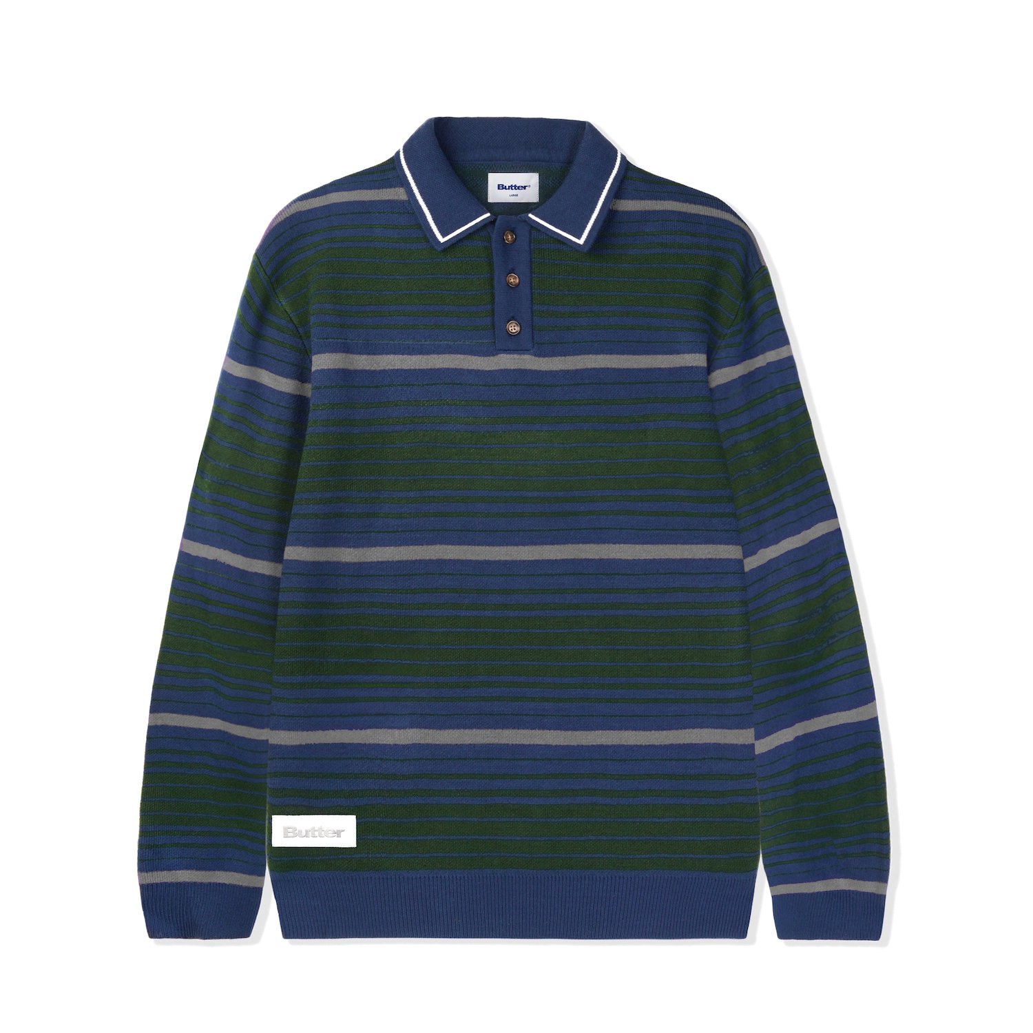 BUTTER GOODS<br>Stripe knitted Shirt<br>