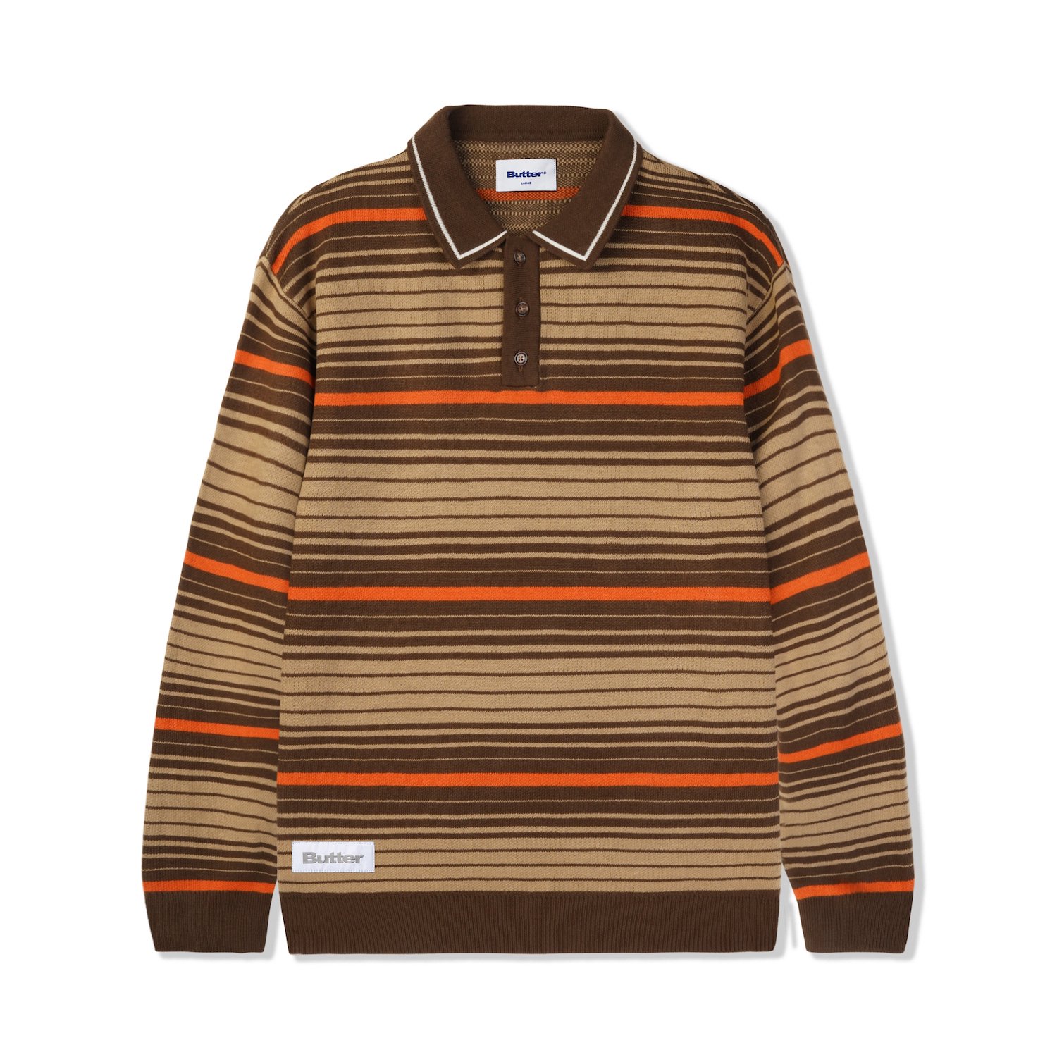 BUTTER GOODS<br>Stripe knitted Shirt<br>