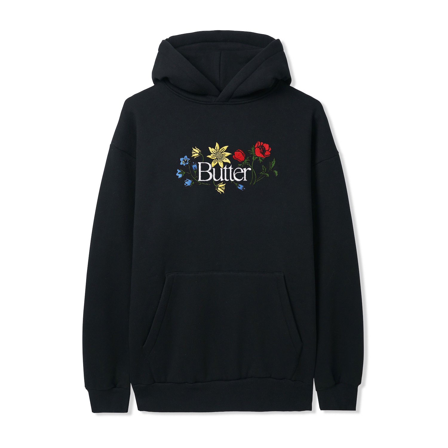 BUTTER GOODS<br>Floral Embroidered  Pullover Hood<br>