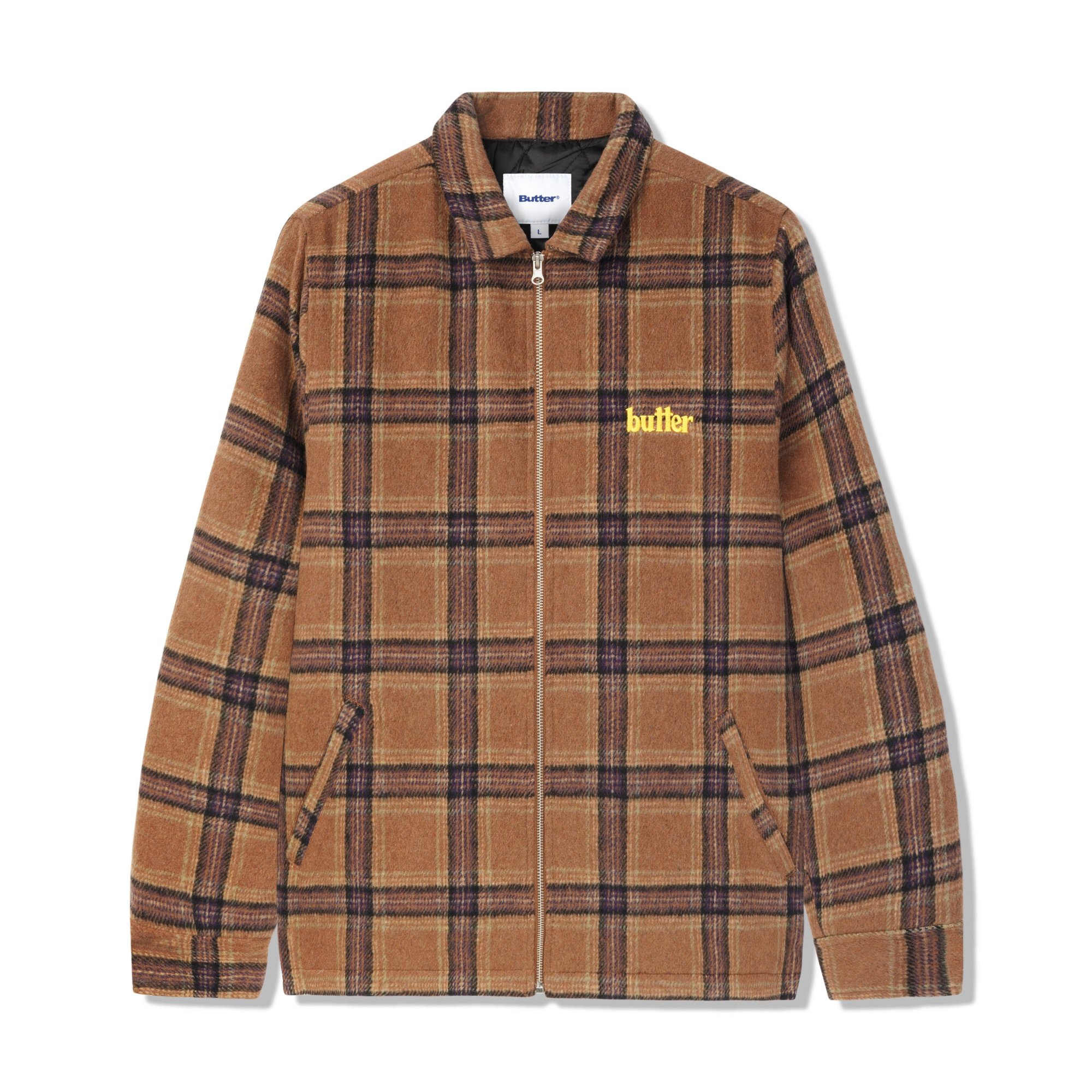BUTTER GOODS<br>Plaid Flannel Insulated Overshirt<br>