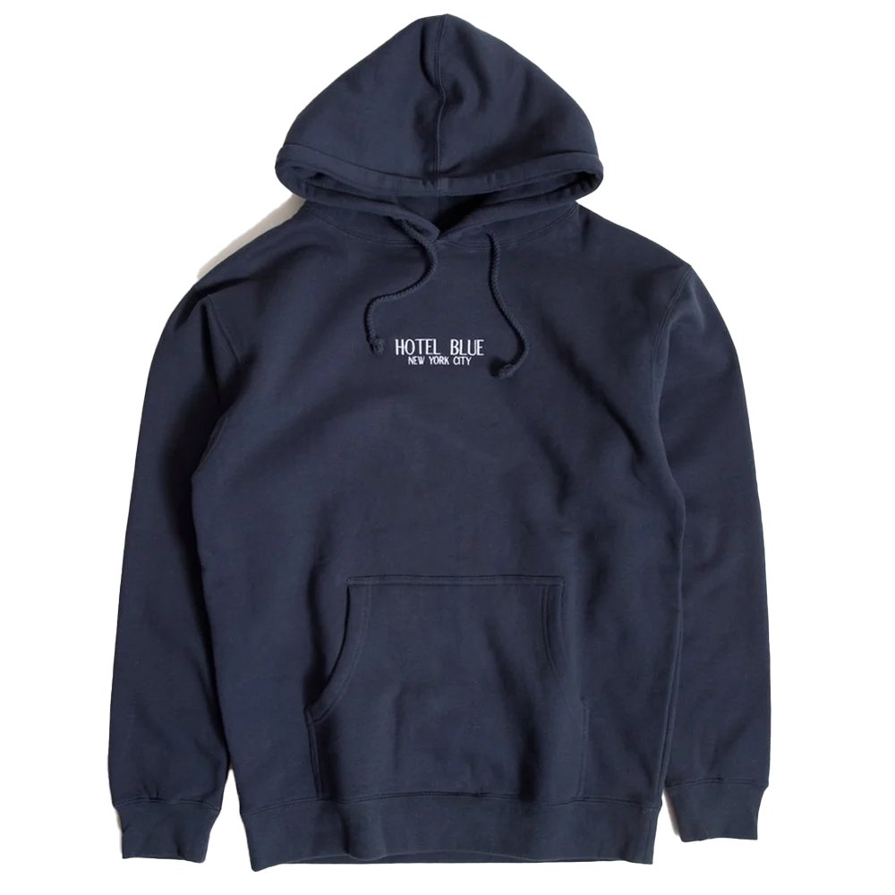HOTEL BLUE<br>Embroidered Logo Hoody<br>