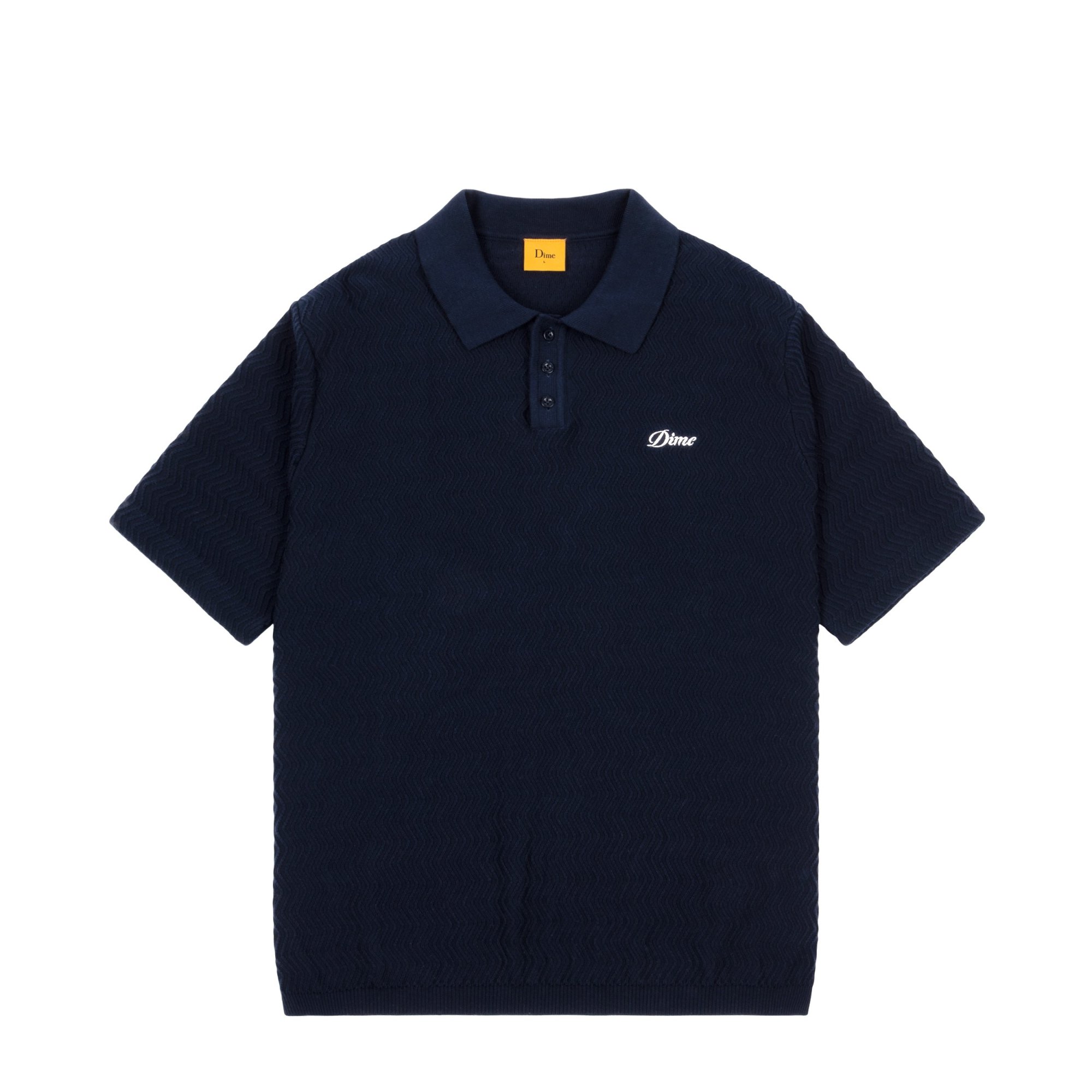 DIME<br>WAVE CABLE KNIT POLO<br>