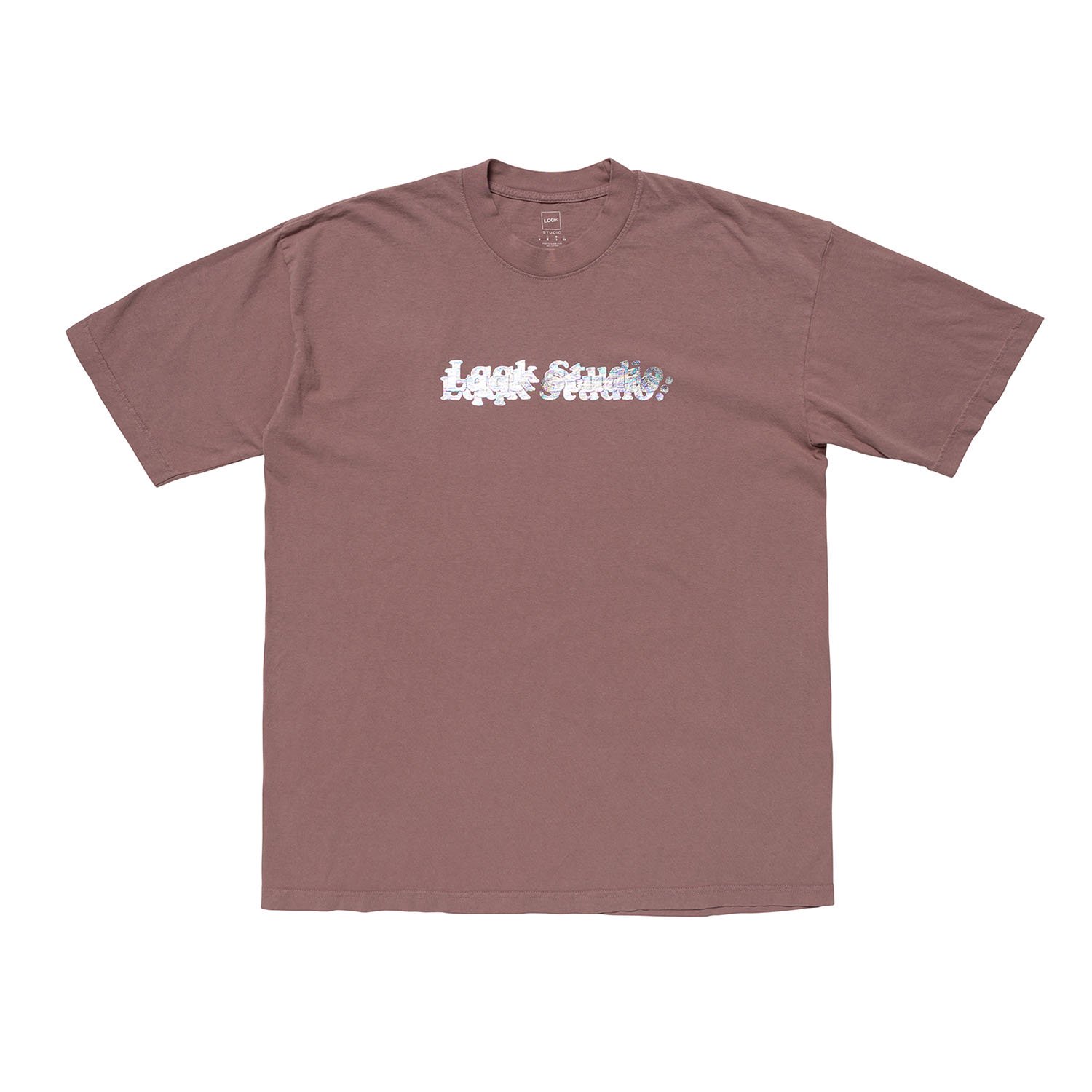 LQQK STUDIO<br>STACKED LOGO IRIDESCENT TEE<br>