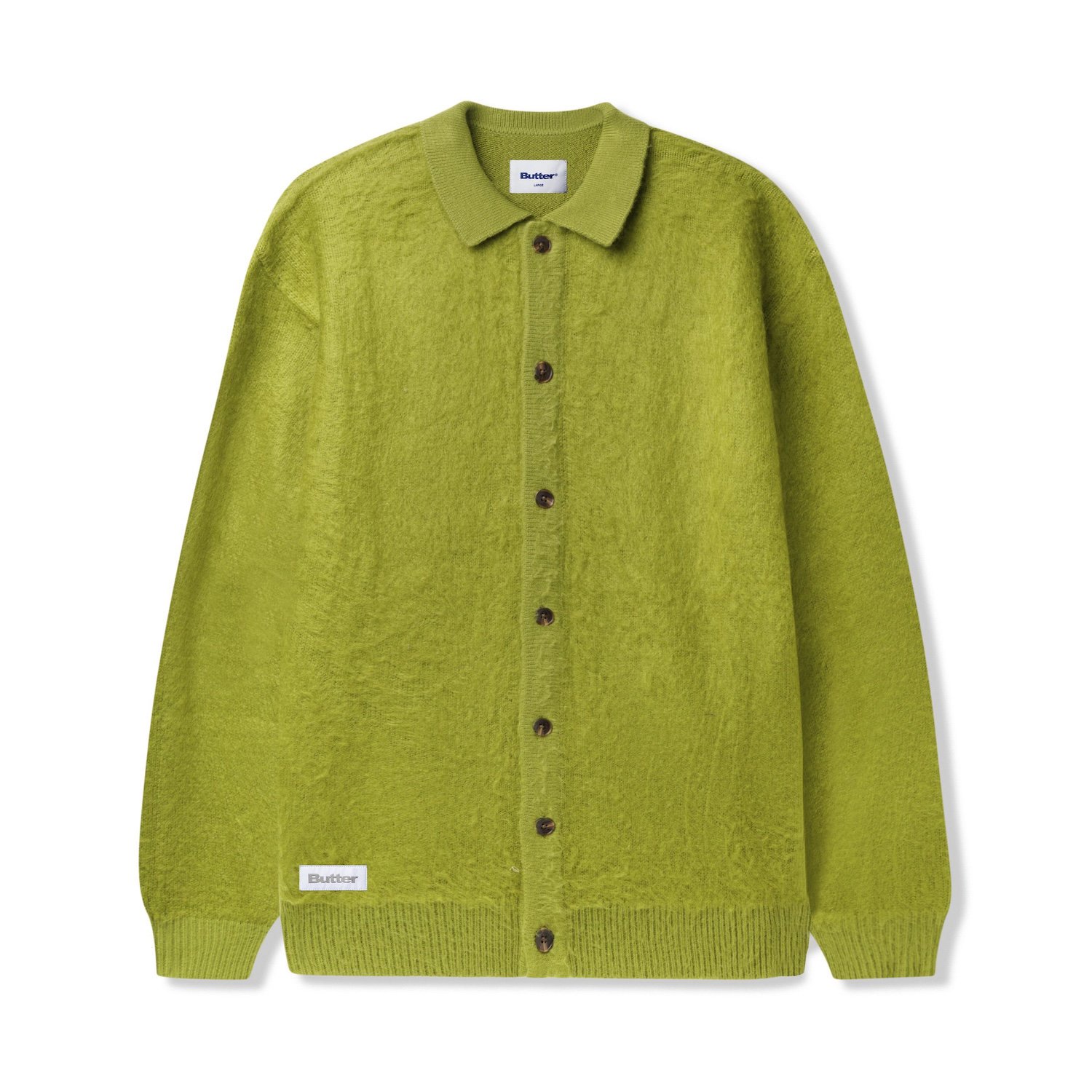 BUTTER GOODS<br>Mohair Button Up Knitted Shirt<br>