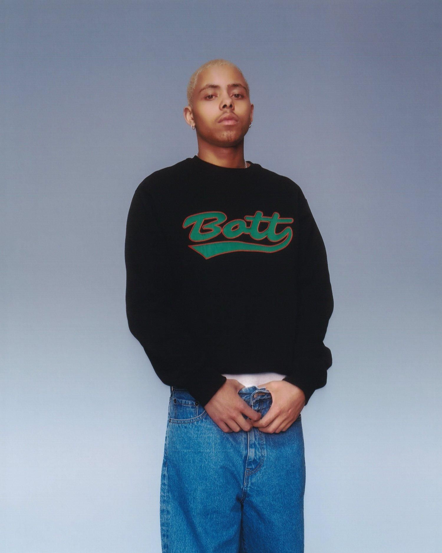 BoTT × APPLE BUTTER STORE crew neck sweatshirt Size: L Gray