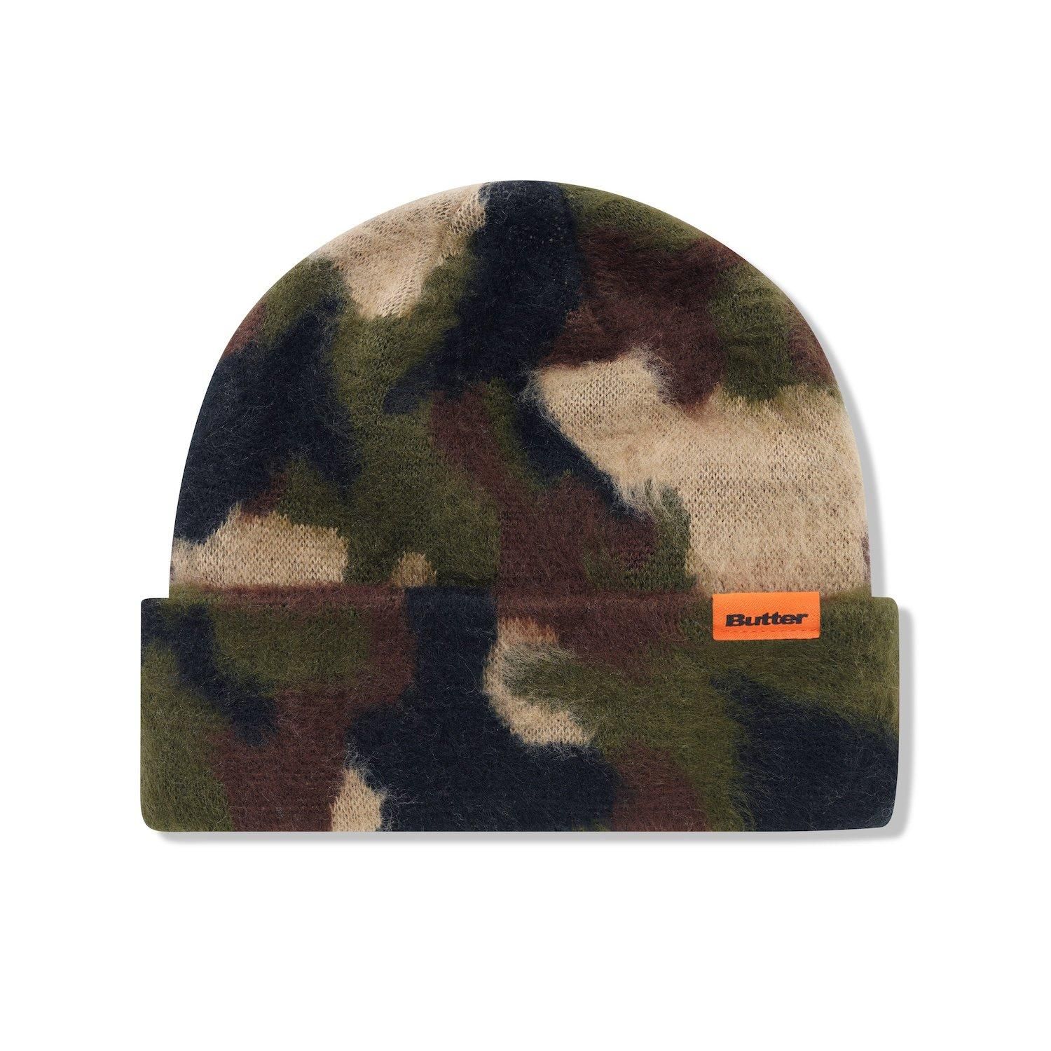 BUTTER GOODS<br>Mohair Camo Cuff Beanie<br>