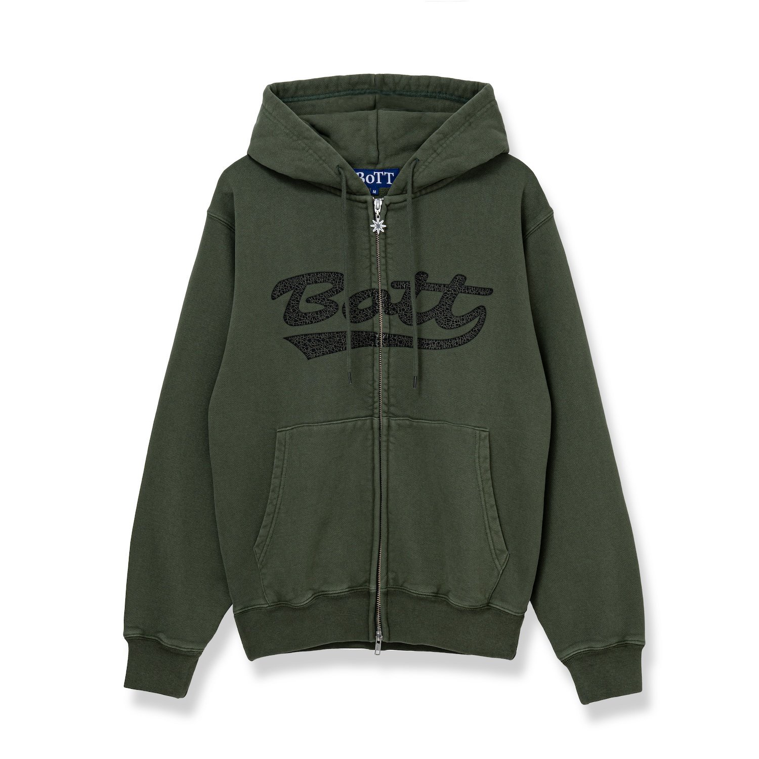 BoTT<br>Washed Script Logo Zip Hoodie<br>