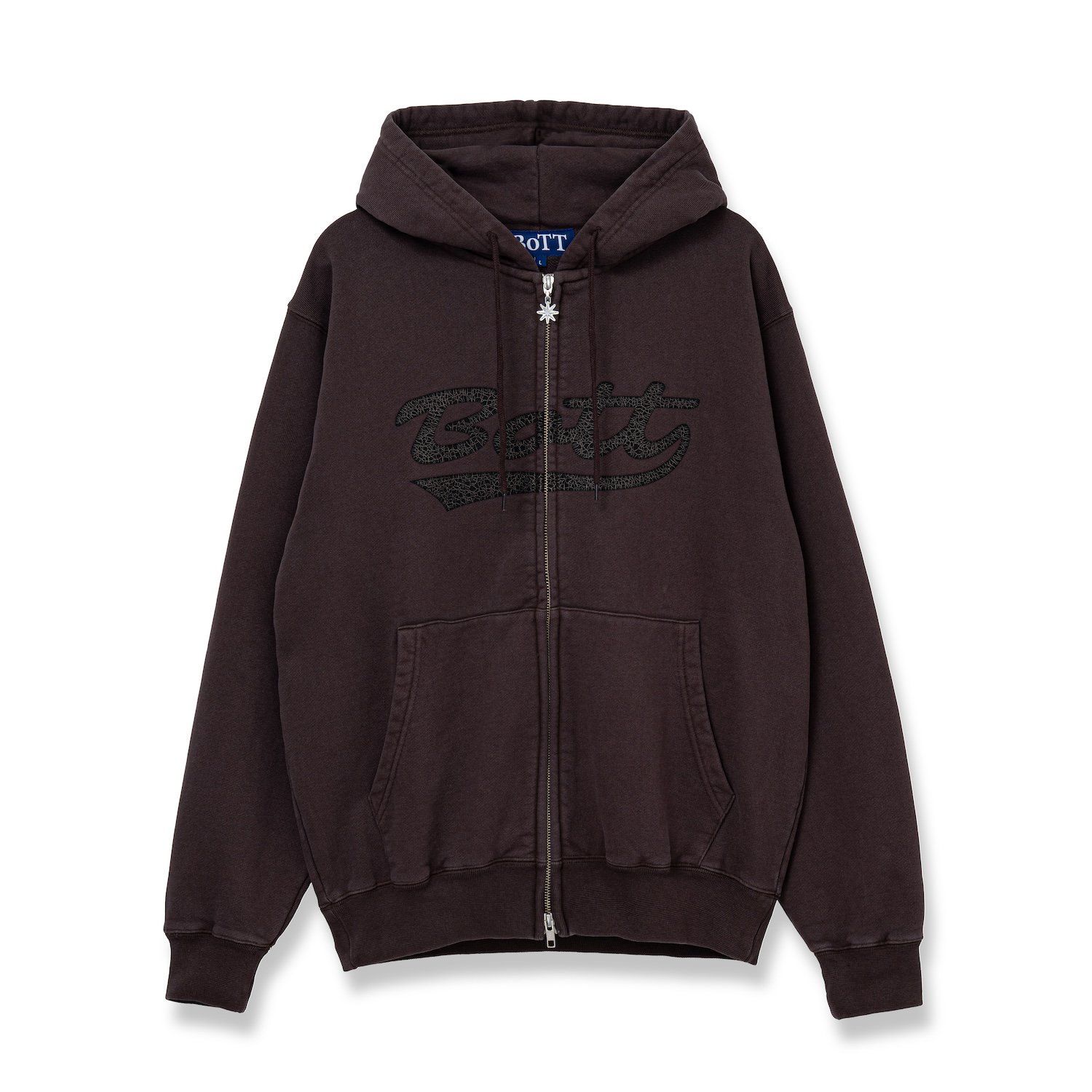 BoTT<br>Washed Script Logo Zip Hoodie<br>