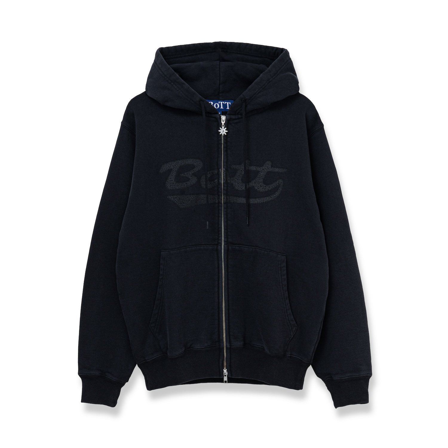 BoTT<br>Washed Script Logo Zip Hoodie<br>